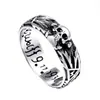 Anillo para Hombre Anillo de Calavera Punk Personalidad Agresiva de Hombre Discoteca Anillo Retro Europeo y Americano