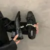 Sapatos Mary Jane Gentis Versáteis Estilo Francês com Laço para Mulheres, Novidade Primavera/Verão 2026 Sapatos com Bico Quadrado de Boca Rasa com Strass para Combinar com Vestidos