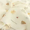 Algodón de Doble Capa de Gasa para Bebé, Tejido Crepé de Oso Buenas Noches, Pijama Infantil, Tela para Manta Muselina