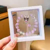 Pulsera de cristal hecha a mano con cuentas de melody de Sanrio para estudiantes de primaria, joyería de diseño nicho de Ins, regalo 520 para niñas