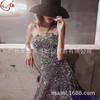 Tecido de Flanela Bordado DIY Moda Bordado Lantejoula Vestido Roupas de Cerimônia Roupas de Performance de Palco Moda Lote de Tecido
