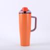 Taza de Coche Transfronteriza de 40 oz con Asa, Taza Aislada al Vacío de Doble Capa de Acero Inoxidable 304, Taza de Hielo para Mantener Frío Montada en el Coche