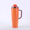 Taza de Coche Personalizada de Gran Capacidad 40 oz con Asa de Acero Inoxidable 304 de Doble Pared con Aislamiento al Vacío Taza de Hielo para Coche