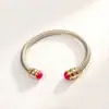Nueva oferta especial: Pulsera de cable de acero de titanio de moda popular europea y americana, de alta calidad, que conserva el color, versátil, para hombres y mujeres