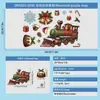 2027 Santa Claus Vacaciones Verde Regalo Luz Bola Copo de Nieve Tren Calcetines Vidrio Estático Gabinete Ventana Pegatina Arte