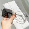Gafas de lectura fotosensibles que cambian de color 2055 para hombre y mujer, montura de gafas de estilo coreano con montura grande para personas de mediana edad y mayores, gafas grises con filtro de luz azul