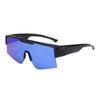 Nuevo conjunto de gafas de sol de una pieza con montura grande, estilo pasarela moderno europeo y americano, con espejos de color degradado para hombre y mujer.