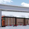 Puerta corredera sin rieles Aleación de aluminio Puerta telescópica eléctrica Puerta corredera Puerta eléctrica de fábrica Puerta de fábrica Puerta telescópica Puerta eléctrica