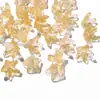 Cuentas de Flor Trompeta Estrella de Cinco Puntas de Vidrio Degradado, Cuentas de Flor de Cinco Pétalos con Agujero Central, Abalorios Sueltos para Horquillas, Pendientes, Pulseras Estilo Antiguo DIY