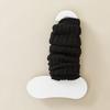 Calcetines de Color Sólido para Mujer con Trenzas y Bordes Fruncidos, Fundas para Pantorrilla de Doble Aguja, Calcetines Holgados Moldeadores de Piernas Combinados con Zapatos Pequeños de Cuero, Nuevo Modelo 2025
