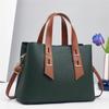 Bolsa Feminina Transfronteiriça 2025 Nova Moda Combinação de Cores Bolsa de Mão para Trabalho Bolsa Feminina de Grande Capacidade de Ombro Único Transversal