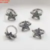 Anillo de Plata de Ley S925 Flor Estrella de Mar Vajra Mortero Anillo Corredizo Accesorios de Borla Anillo de Plata Hecho a Mano Vintage Accesorios del Zodiaco Serpiente