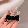 Horquilla de lazo con orejas de conejo tridimensionales flocado de doble cara sobre la marcha Serie Princesa accesorios para el cabello de niños pinza de pico de pato al por mayor