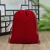 Bolsa de Joias com Cordão de Veludo, Bolsa de Flanela para Armazenamento de Fones de Ouvido, Bolsa de Veludo com Cordão Multicor, Bolsa de Tecido de Veludo