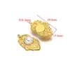 Aço Inoxidável Cruzado Flor Ponto Diamante Oval Pérola Pingente DIY Colar Pulseira Brincos Acessórios Acessórios Atacado