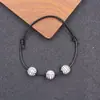 Pulseira Pf Copa do Mundo Basquete Futebol Simples e Personalizada Versátil Esportiva com Contas Ajustável Joia Atacado