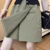 2026 Retro Americano Exterior Paracaidista Ropa de Trabajo Cityboy Shorts Verano Mujer Estilo Japonés Holgado Recto Pantalones de Cinco Puntos