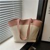 Bolsa Casual de Palha Tecida de Grande Capacidade para Mulheres 2025 Verão Bolsa de Palha Férias à Beira-Mar Bolsa de Praia Versátil Bolsa de Ombro para Deslocamento