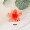 Pasador de Flor de Huevo Transparente con Degradado de Color de 8 cm para Mujer, Pinza para la Parte Trasera de la Cabeza, Dulces Accesorios de Moda para el Cabello