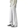 Primavera 2026 Nuevo Estilo Coreano Sencillo Pantalones de Hombre con Caída Corte Holgado Talla Grande Rectos Casuales HK9711