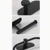 Amazon Juego de Toalleros de Acero Inoxidable de Cinco Piezas Sin Perforación Anillo Cuadrado de Baño Estante para Toallas de Mano Juego de Acero Inoxidable