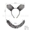 El Set de Diadema de Halloween Más Popular de Amazon Cola Palma Accesorios Creativos Cabeza de Animal Orejas de Animal Lobo Feroz