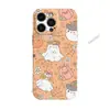 Funda de teléfono de película de calabaza margarita fantasma de dibujos animados naranja cálido iPhone 18pm Halloween funda dura todo incluido Apple 16