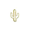 Suministro Popular Transfronterizo de Clips para Papel Color Oro Rosa Clips para Papel Creativos de Cactus Dorado Clips para Papel Coloridos Personalizados