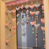 Color Macarrón Juguetes Educativos para Niños Decoración de Habitación de Boda Cortina Cortina Suministros de Arreglo Cortina de Puerta de Habitación de Niña Estilo Girly