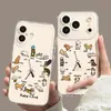 Funda de Teléfono Diseño Gato Reloj para iPhone 17, 16 Pro Max, Apple 15/14, Transparente 13 con Correa, Funda 12