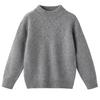 Suéter Espeso para Bebés Niños y Niñas 100% Lana Pura Cuello Alto Medio Suéter Tejido Otoño e Invierno Nuevo Jacquard de Cuadros Diamante