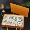 Conjunto de Café Cerâmico Estilo Europeu Transfronteiriço Xícara de Café de Luxo Leve Vintage Conjunto para Chá da Tarde Britânico Embalado em Caixa de Presente