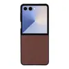 Adecuado para Samsung Galaxy Z Flip 7/ Funda para Teléfono Plegable con 20% de Descuento con Cubierta Trasera de Cuero con Patrón de Lichi 3/4/5/6