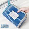Bolsa de arquivo espessada, grande capacidade, bolsa de livros, formato de L, grande abertura, classificação de papel de teste de aluno, bolsa de armazenamento dobrável