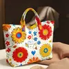 Plataforma independente Temu transfronteiriça nova bolsa de mão à prova d'água PVC+lona para o dia a dia portátil bolsa de ombro bolsa tote