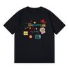 Camiseta Chic Estampada de Algodón Puro para Mujer Verano 2025, Estilo Coreano Reductora de Edad Ins Camiseta Básica Casual