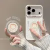 Aplicable a funda de teléfono Apple 17promax con soporte 15 moda estilo coreano 14 celebridad de internet moderno femenino conejo Miffy tostada