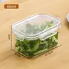 Caixa Organizadora Transparente Doméstica Pte para Armazenamento de Frutas e Legumes na Cozinha para Uso na Geladeira para Congelar e Conservar Ingredientes