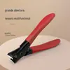 Cortador de Unhas de Aço Inoxidável com Mandíbula Larga e Coletor Embutido, Anti-Salpico com Armazenamento Automático de Aparas, Aparador Econômico para Unhas Grossas das Mãos e Pés, Toque para Esvaziar - Azul, Verde, Vermelho
