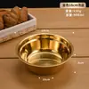 Tigela de Sopa Extra Grossa de Aço Inoxidável, Tigela de Sopa Redonda Cor Dourada Comercial, Tigela Espessada para Cantina, Tigela para Lavar Legumes, Tigela para Refeição de Aluno Escolar