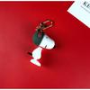 Chaveiro Cartoon Snoopy Charlie Pingente para Mochila Escolar Estudante Feminino Exquisito Fofo Criativo Casal Chaveiro de Carro