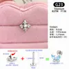 Tachuela para oreja de aleación de titanio G23 de 1.2 mm de grosor con rosca interna, cruz de iris con circonia, joyería de piercing de barra extendida