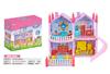 Set Casa de Juegos Villa Ensamblada para Niños Castillo de Princesas Casa Artificial Regalo de Cumpleaños para Niña Juguete