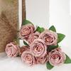Ramo de flores artificiales de verano de 9 cabezas, rosas altas, flores artificiales para mesa de comedor, escritorio, flores de seda, flores falsas para boda, flores decorativas para ventana