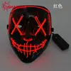 Máscara luminosa de Halloween cara en V vendetta máscara de horror led mascarada accesorios para animar máscara de mueca EL