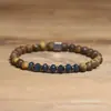Pulsera de Ojo de Tigre Amarillo Esmerilado Transfronteriza Piedra Natural Energía Yoga Rosario Cuerda Elástica Accesorios Hecho a Mano Venta al por Mayor