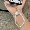 Nuevo Colgante Creativo de Llavero de Aleación para Coche con Perlas Oso Corazón Accesorios Colgantes para Bolsos Caja de Auriculares