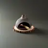 Cerámica Rugosa Retro Hogar Escritorio Estufa de Aromaterapia Chimenea Oficina en Casa Estufa de Combustión Estufa de Purificación Adornos para Estufa de Aromaterapia