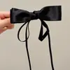 Horquilla de Princesa con Lazo Medio Atado, Accesorio para el Cabello, Pinza Elegante y Dulce de Satén, Horquilla Estilo Coreano para la Parte Posterior de la Cabeza