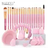 Kit de Pincéis de Maquiagem Explosão Transfronteiriça Conjunto de 33 Peças Beauty Egg Esponja de Pó Pincel de Sombra Super Macio Pincel de Base Beleza Atacado